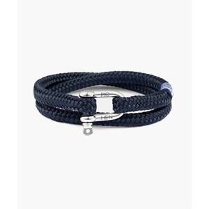 NEW PIG & HEN men's salty steve bracelet in navy/silver